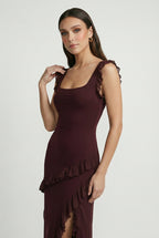 Victoria | Elegant Open Back Design with Flattering Silhouette Maxi Dress - Lumina