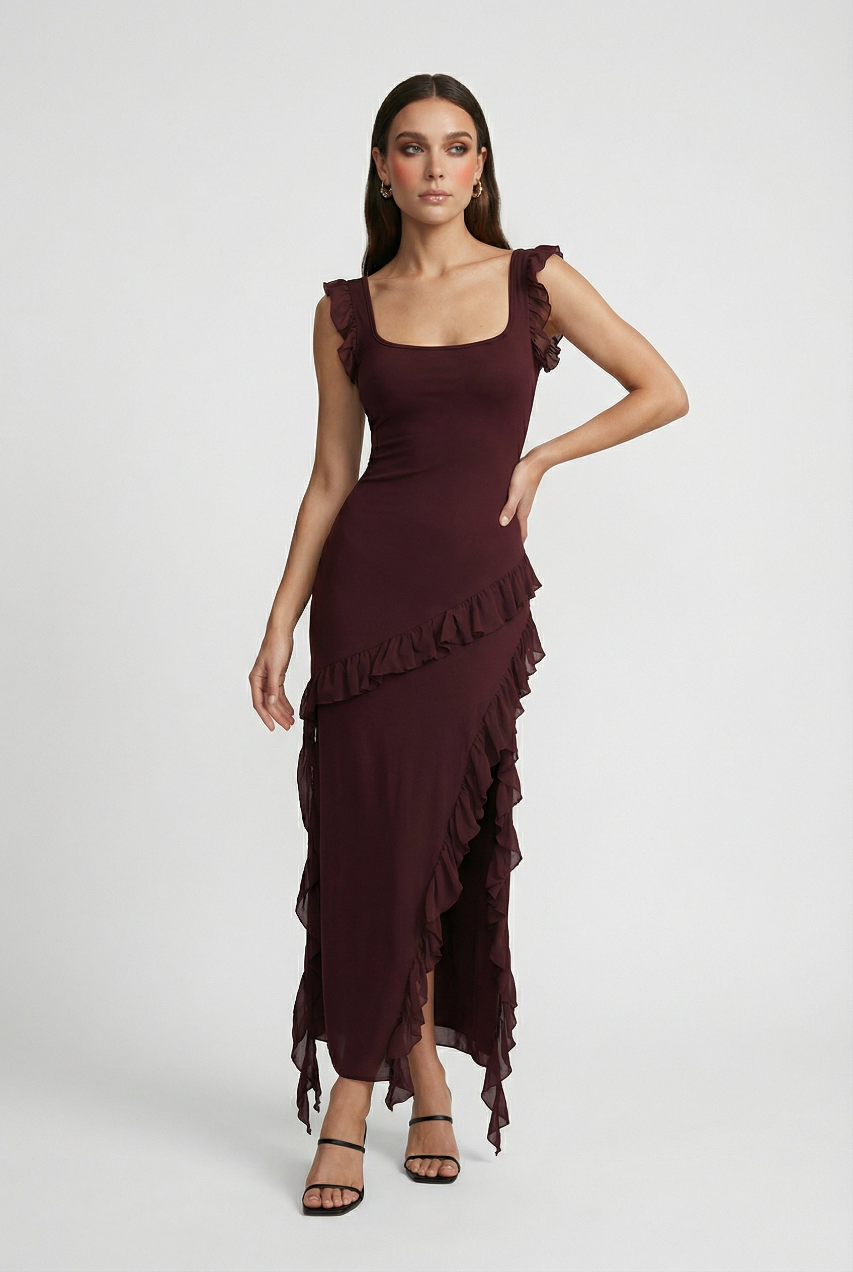Victoria | Elegant Open Back Design with Flattering Silhouette Maxi Dress - Lumina