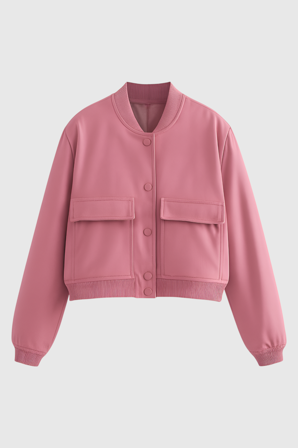 Victoria | Elegant Pink Bomber Jacket with Timeless Design - Lumina