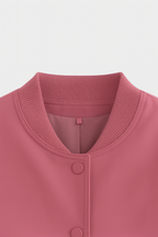 Victoria | Elegant Pink Bomber Jacket with Timeless Design - Lumina