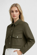 Victoria | Elegant Pink Jacket with Classic Button Closure - Lumina