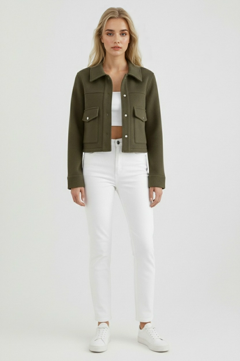 Victoria | Elegant Pink Jacket with Classic Button Closure - Lumina