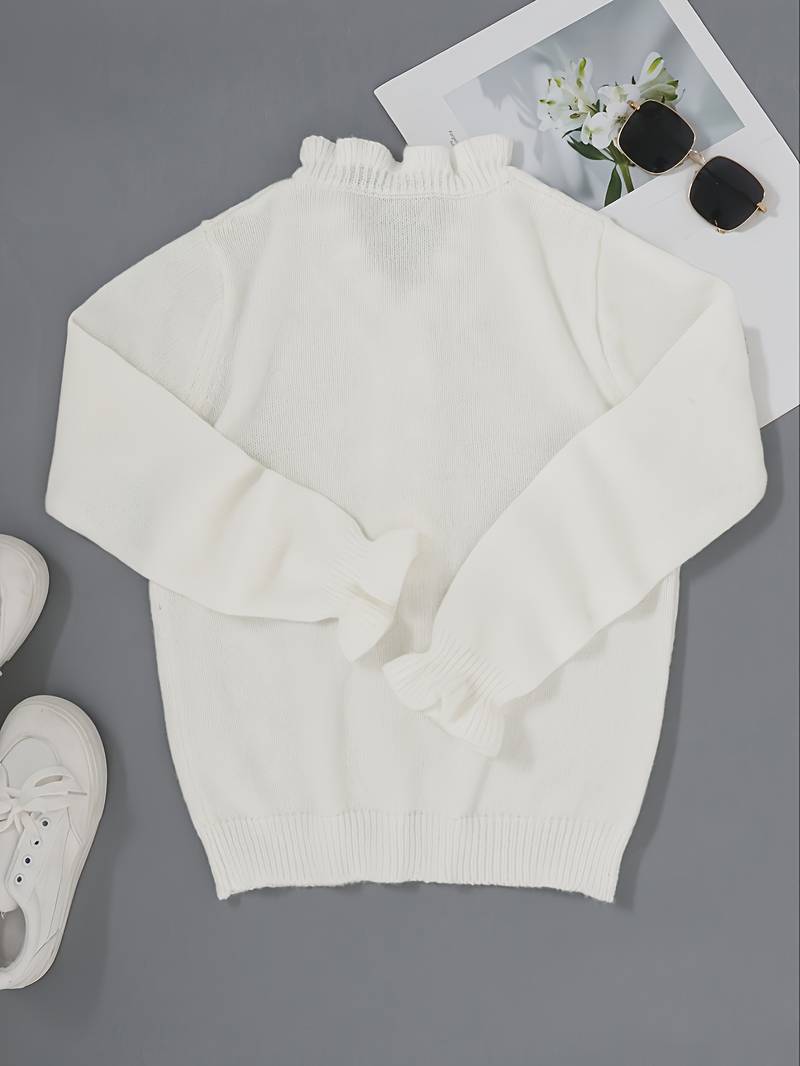 Victoria | Elegant Ruffle Design Blouse with Decorative Buttons - Lumina