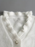 Victoria | Elegant Ruffle Design Blouse with Decorative Buttons - Lumina