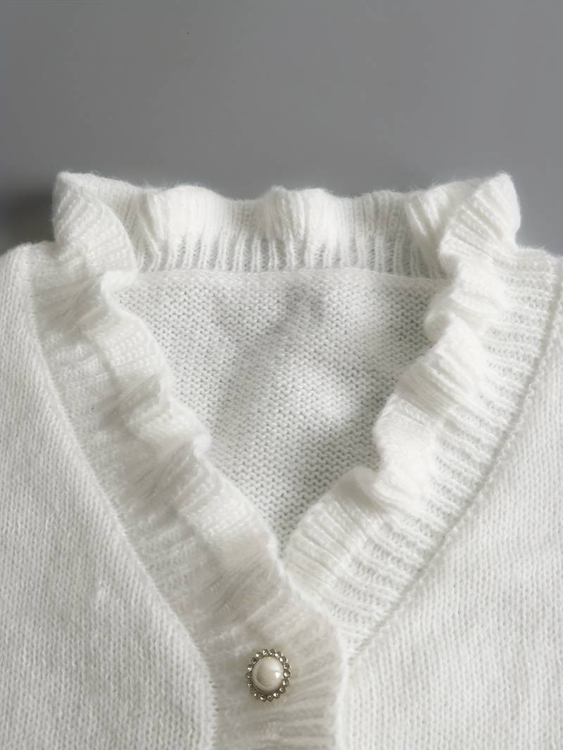 Victoria | Elegant Ruffle Design Blouse with Decorative Buttons - Lumina