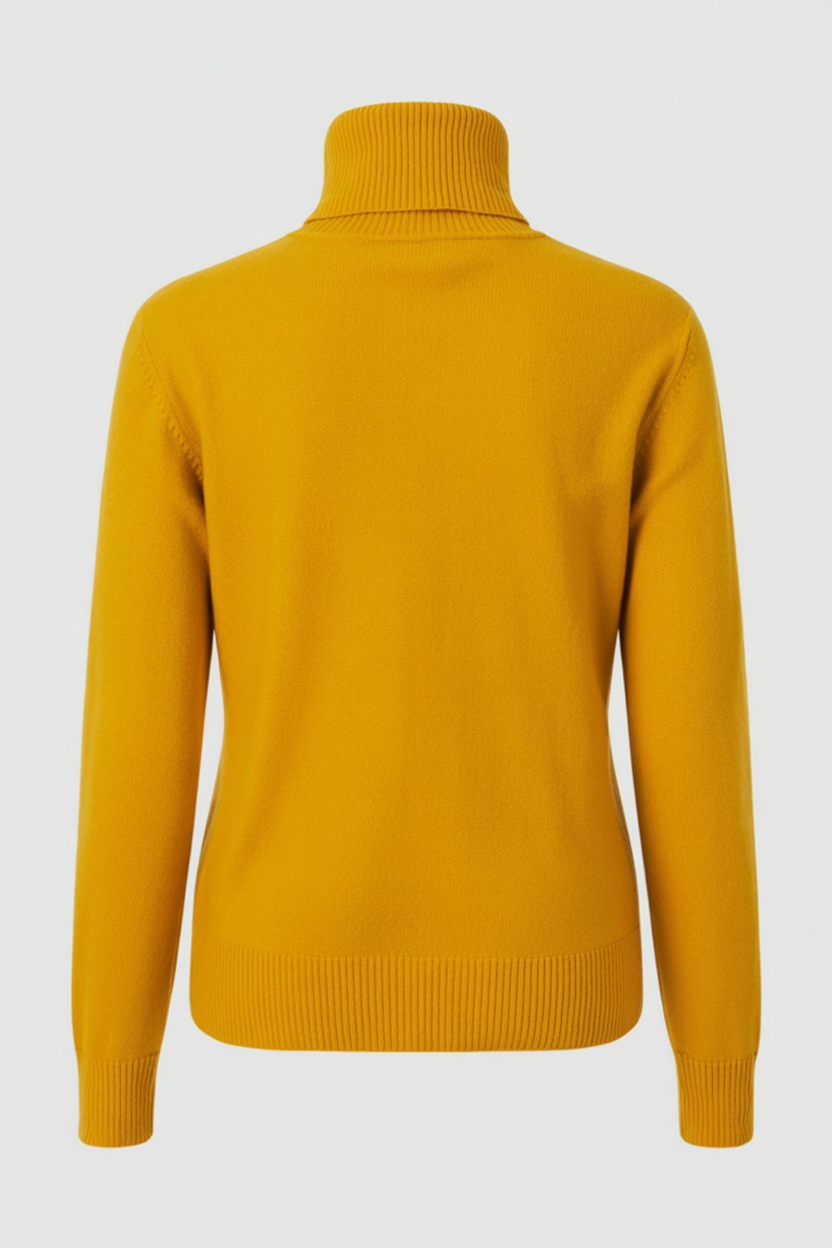 Victoria | Elegant Slim Fit Turtleneck Sweater in Grey - Lumina