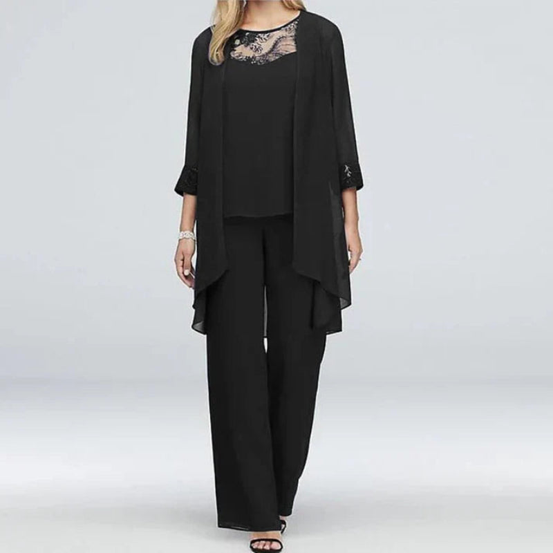 Victoria | Elegant Spring Three-Piece Pant Set with Versatile Style - Lumina