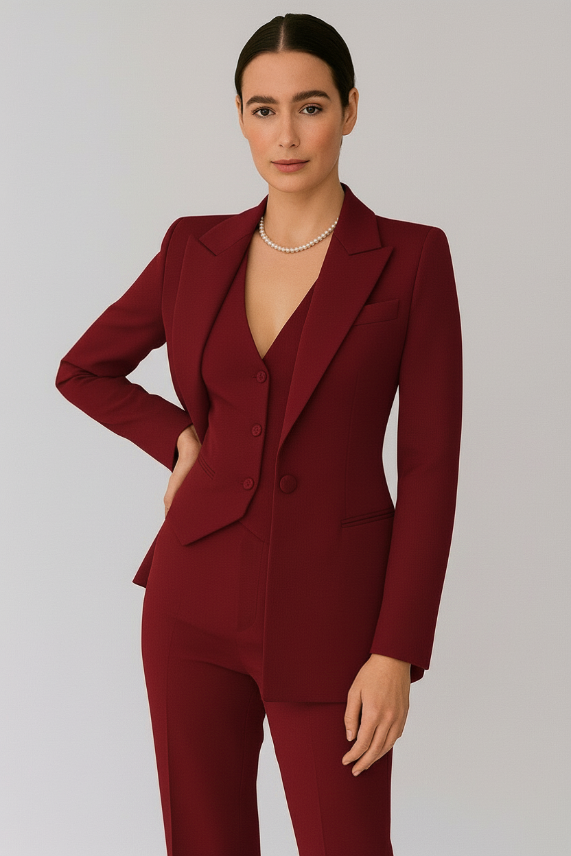 Victoria | Elegant Tailored Summer Suit Set with Structured Layers - Lumina