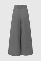 Victoria | Flowy High-Waist Palazzo Pants for Women in Gray - Lumina