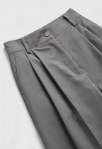 Victoria | Flowy High-Waist Palazzo Pants for Women in Gray - Lumina
