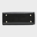 Victoria | Glossy Crocodile Pattern Handbag with Structured Design - Lumina
