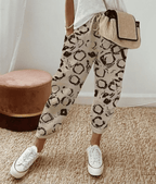 Victoria | Lightweight Beige Casual Trousers with Relaxed Fit - Lumina
