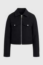 Victoria | Modern Cropped Jacket with Pockets - Lumina