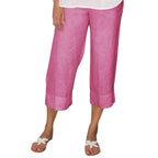 Victoria | Relaxed Beige Linen Trousers with Drawcord - Lumina