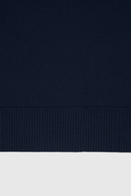 Victoria | Relaxed Fit Dark Blue Sweatpants and Sweatshirt Set with Zipper Accents - Lumina