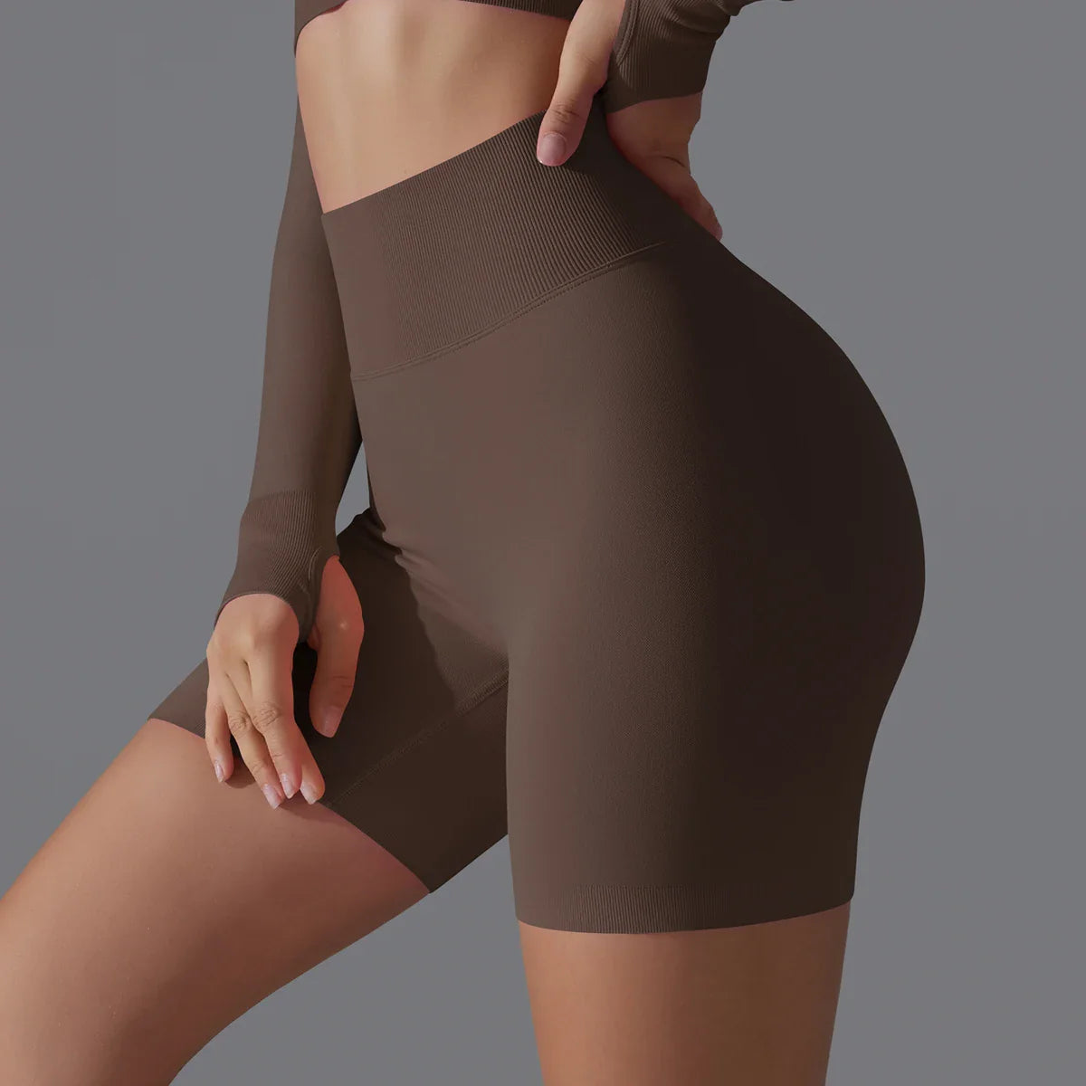 Victoria | Seamless High-Waisted Training Shorts - Lumina