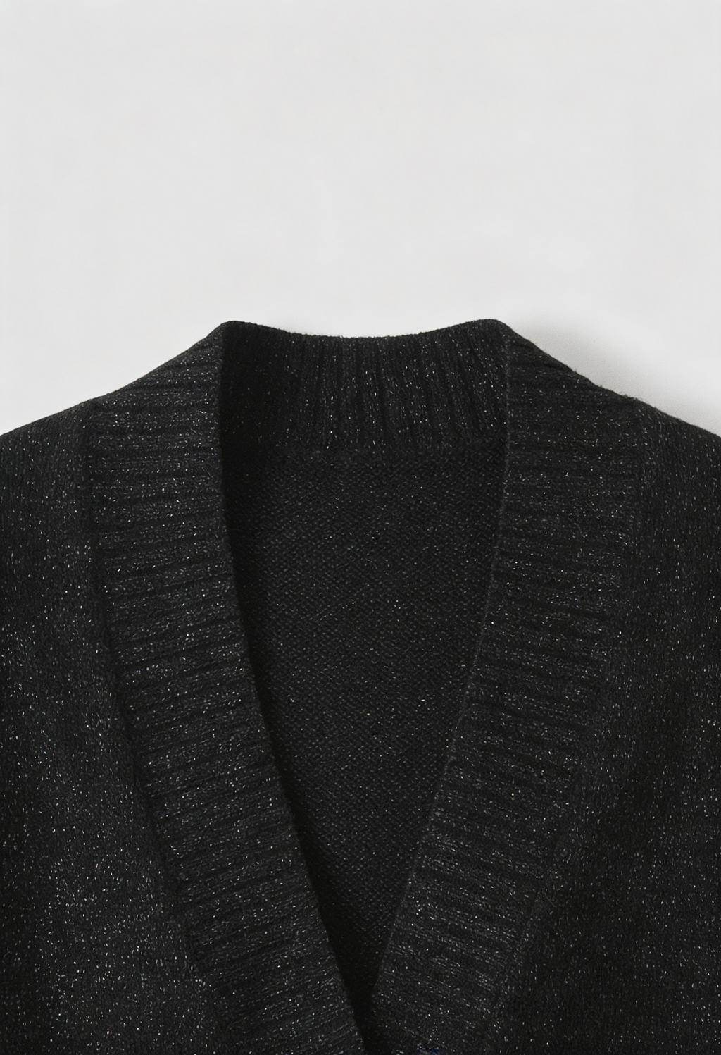 Victoria | Soft Black Cardigan Sweater with Open Front Design - Lumina