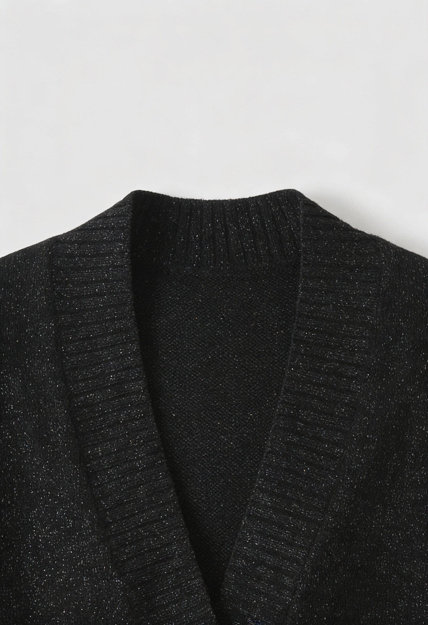 Victoria | Soft Black Cardigan Sweater with Open Front Design - Lumina