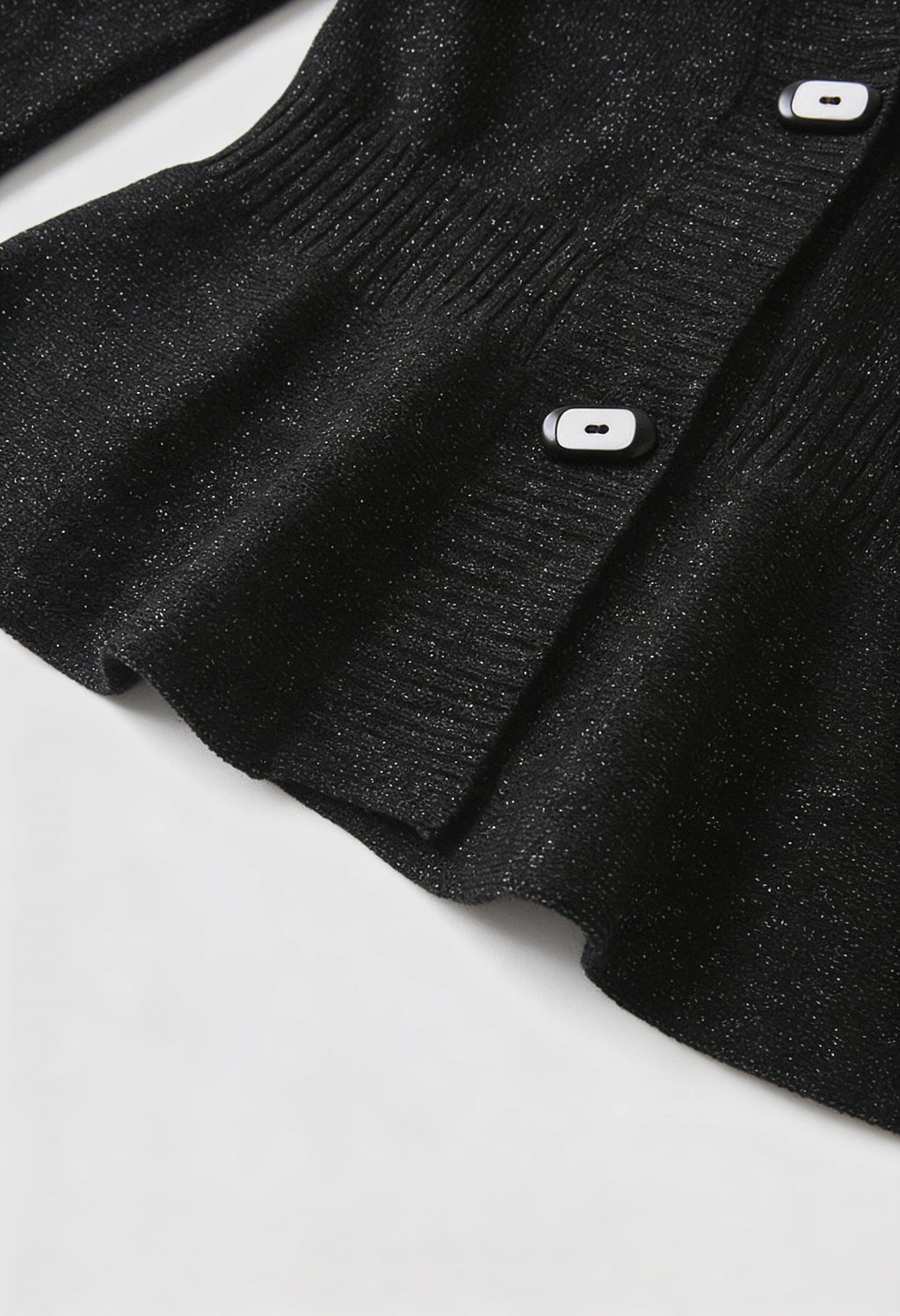 Victoria | Soft Black Cardigan Sweater with Open Front Design - Lumina