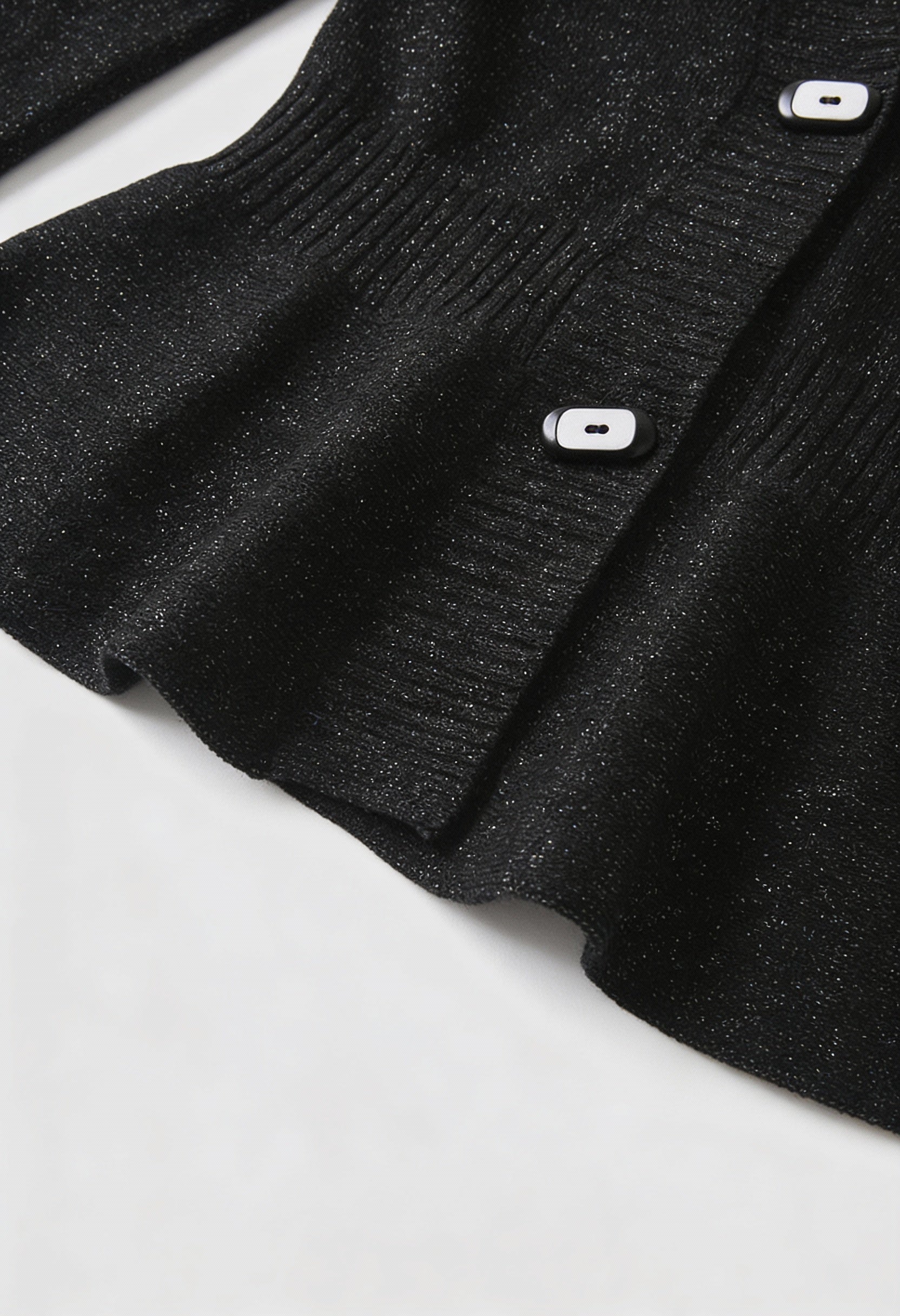 Victoria | Soft Black Cardigan Sweater with Open Front Design - Lumina