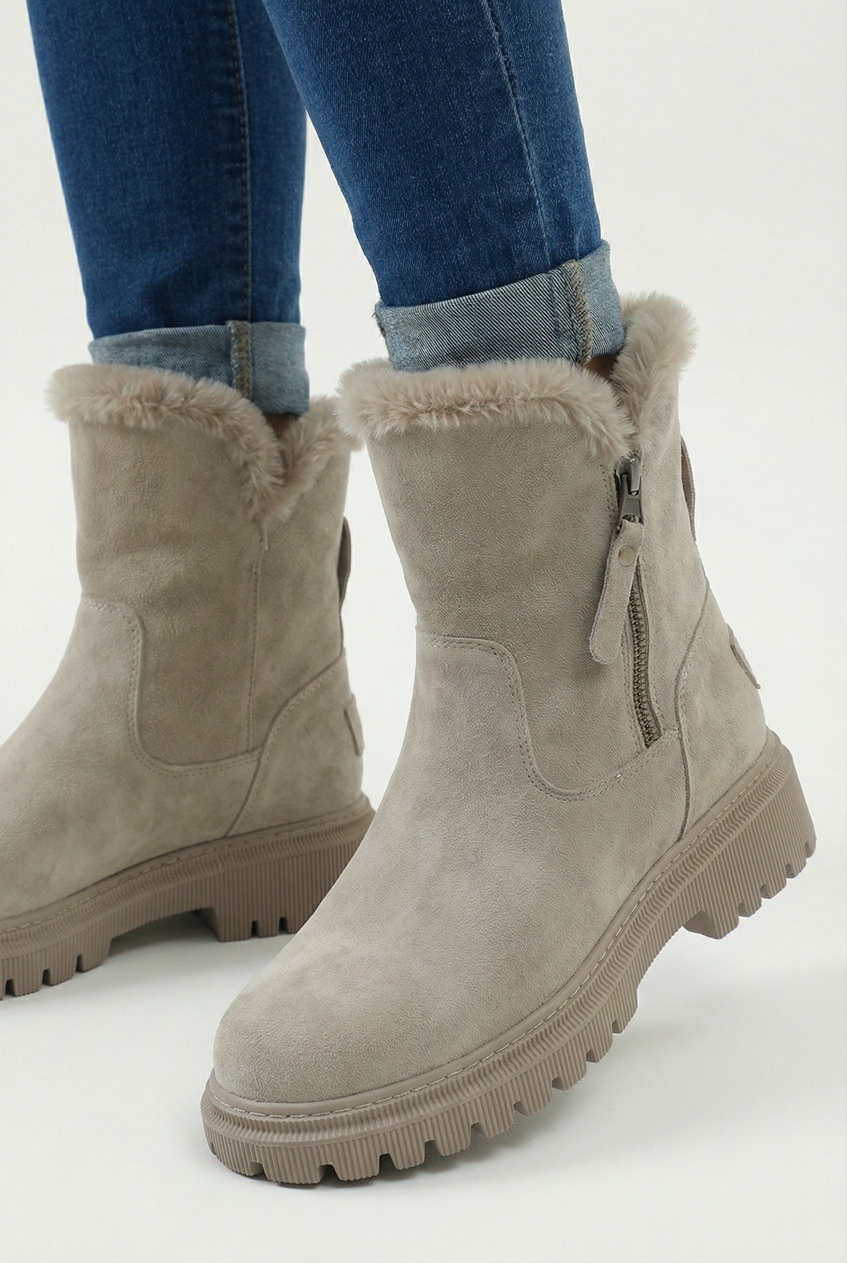 Victoria | Stylish Apricot Waterproof Boots with Comfortable Fit - Lumina