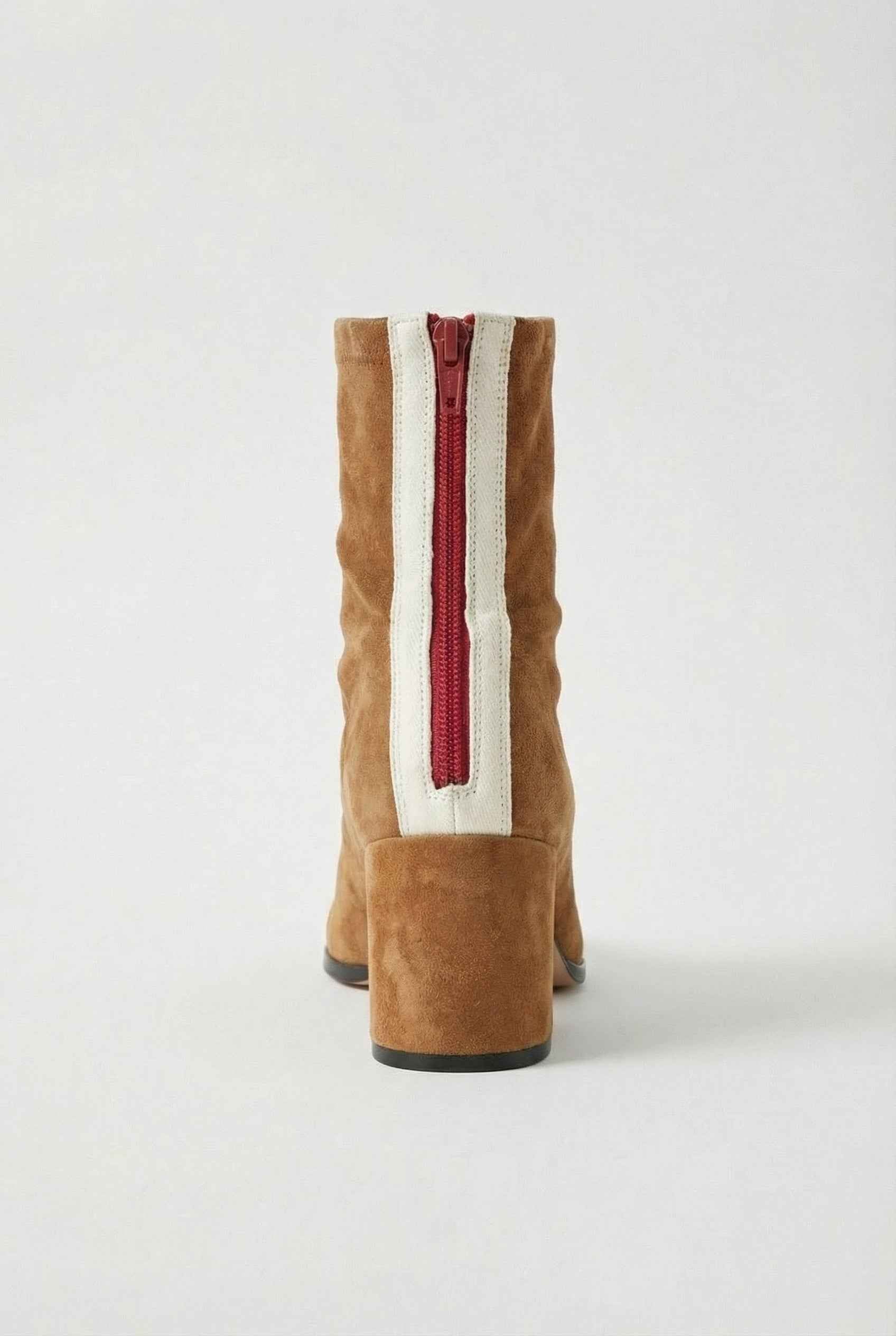 Victoria | Stylish Brown Mid-Calf Boots with Lace Detail - Lumina