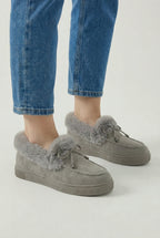 Victoria | Stylish Gray Cold Weather Boots with Comfortable Fit - Lumina