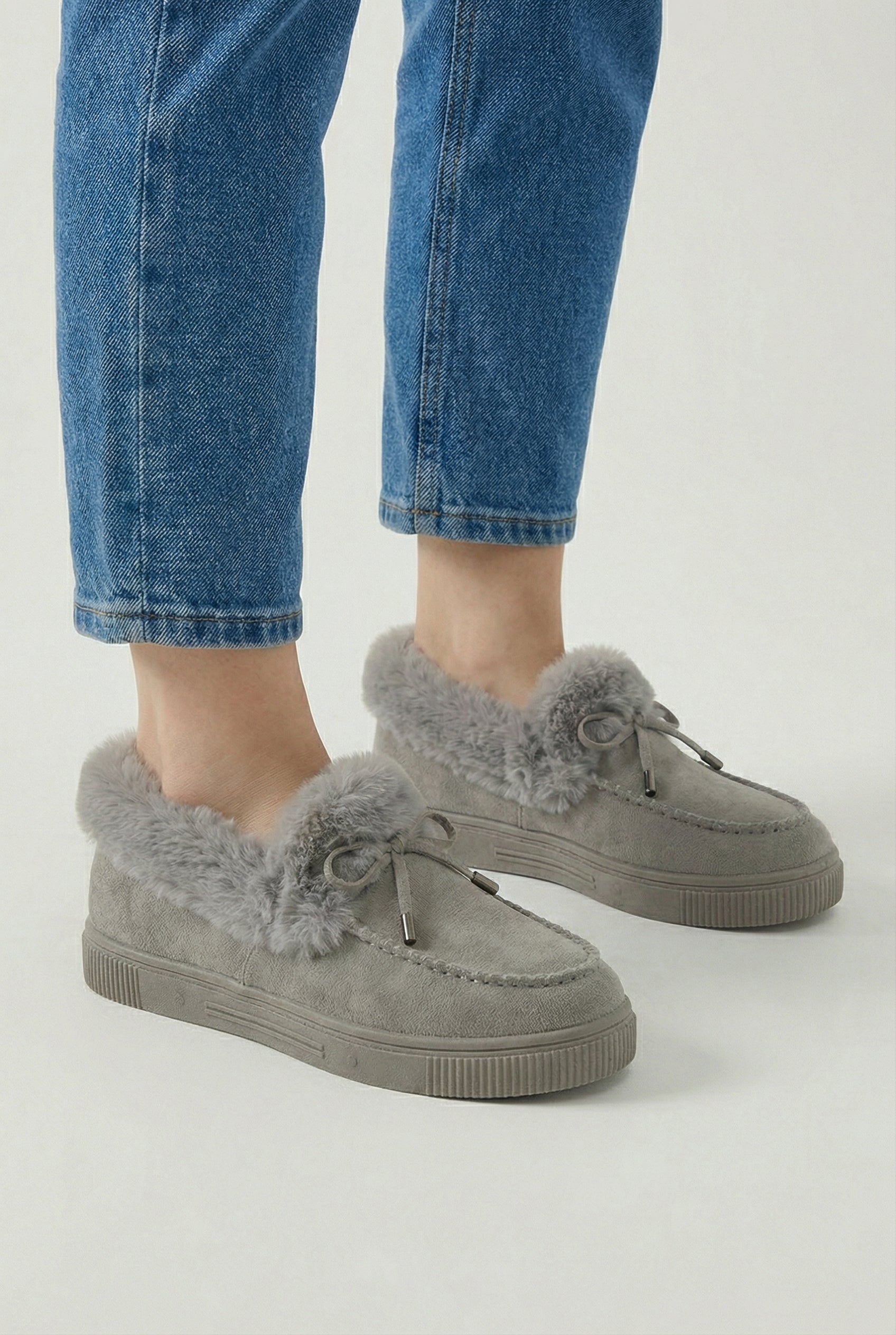 Victoria | Stylish Gray Cold Weather Boots with Comfortable Fit - Lumina