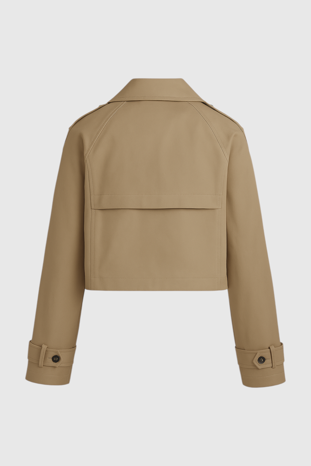Victoria | Stylish Khaki Windbreaker with Double-Breasted Design - Lumina