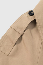 Victoria | Stylish Khaki Windbreaker with Double-Breasted Design - Lumina