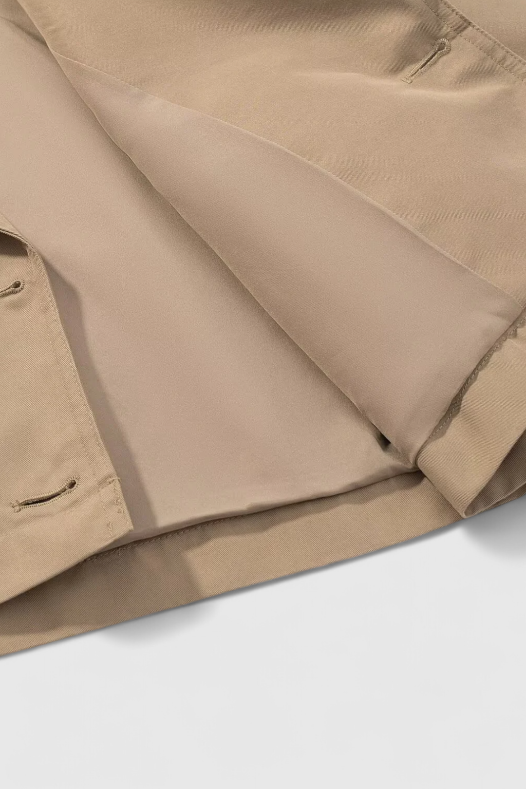 Victoria | Stylish Khaki Windbreaker with Double-Breasted Design - Lumina