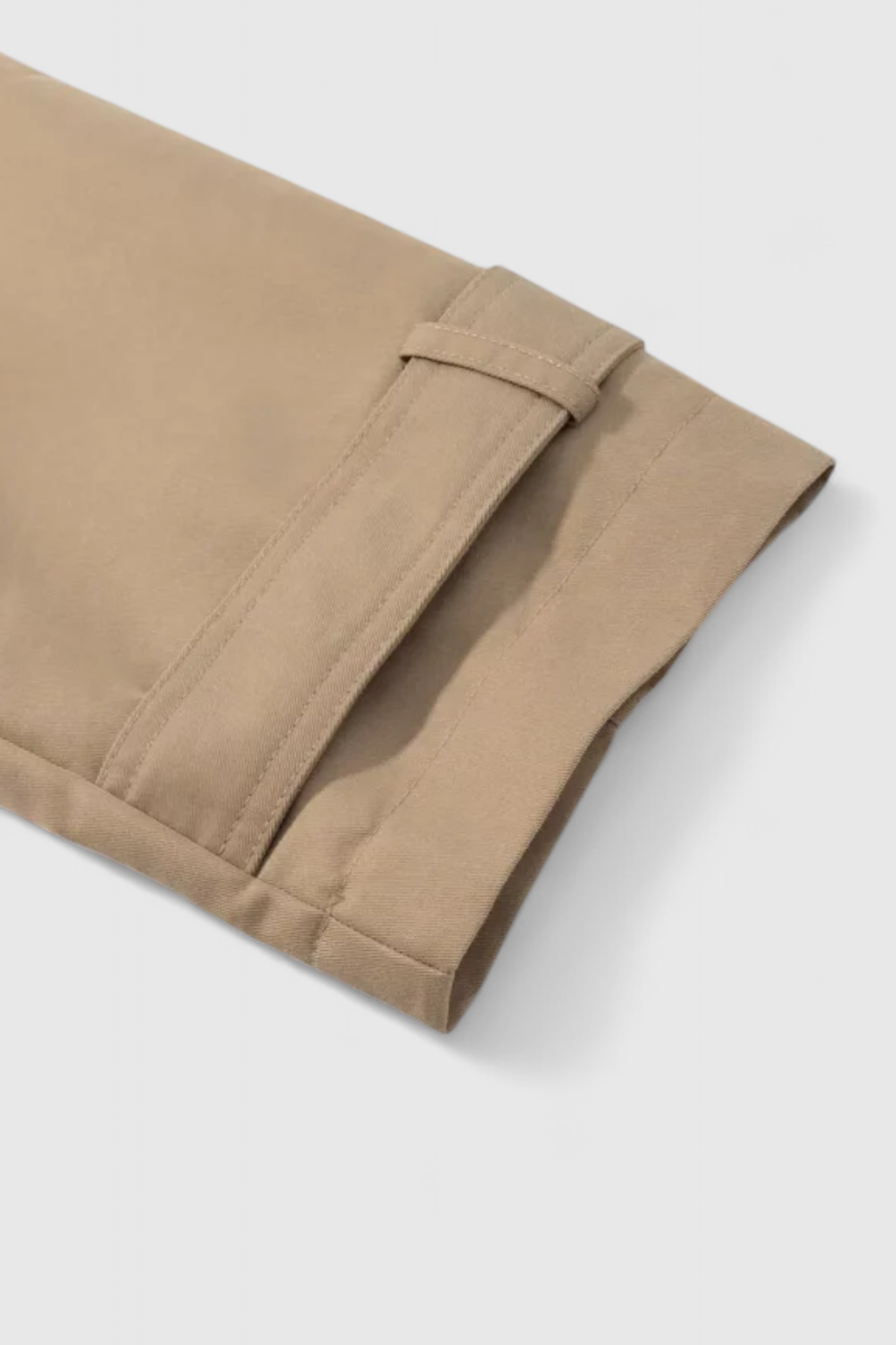 Victoria | Stylish Khaki Windbreaker with Double-Breasted Design - Lumina