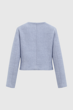 Victoria | Stylish Light Blue Short Jacket with Versatile Design - Lumina