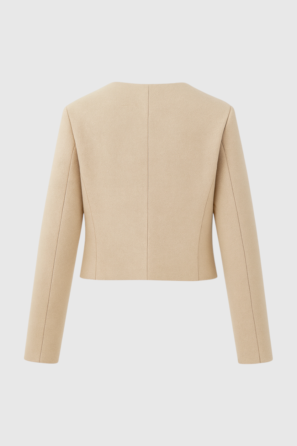 Victoria | Tailored Champagne Short Jacket with Cozy Fit - Lumina