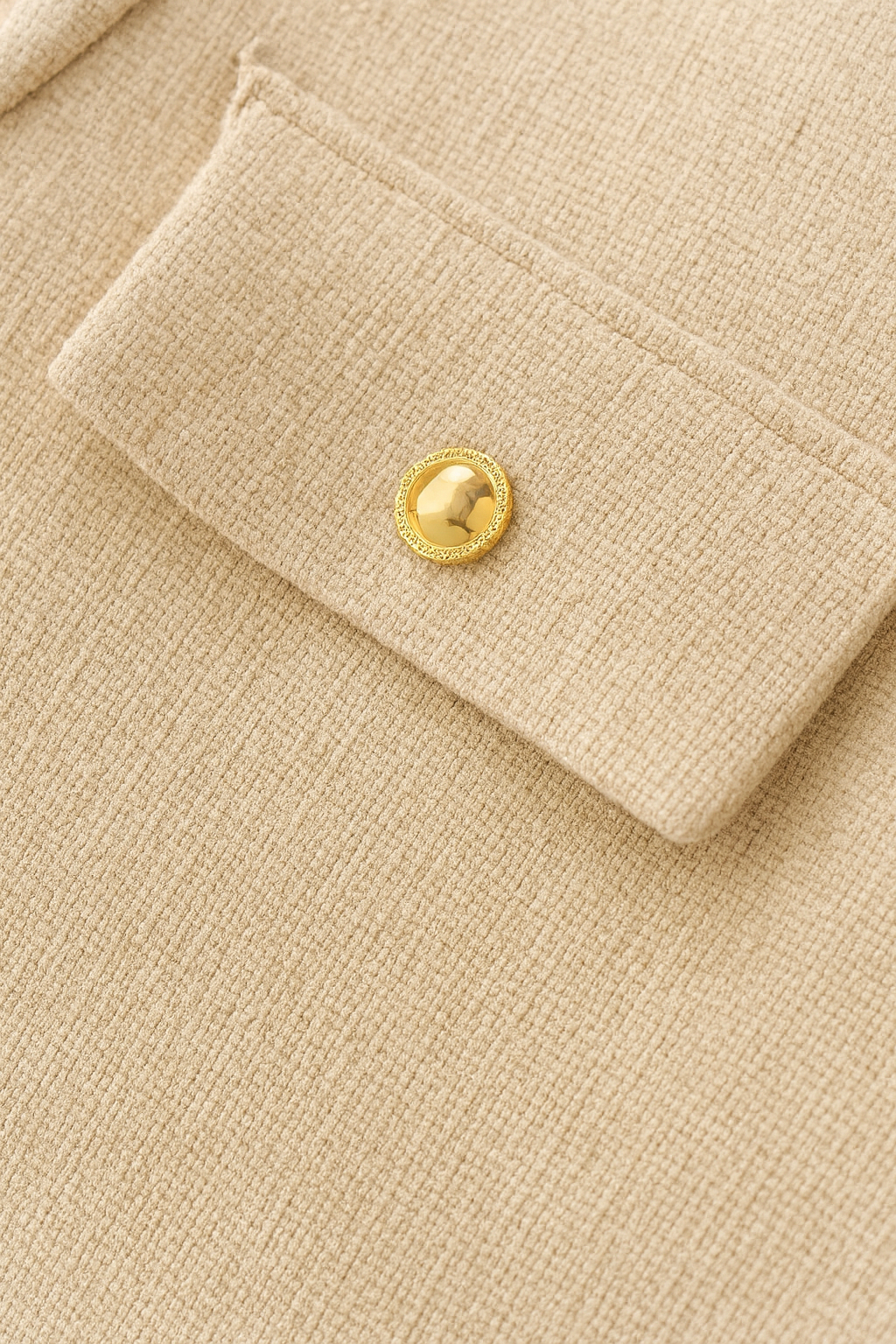 Victoria | Tailored Champagne Short Jacket with Cozy Fit - Lumina