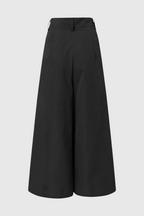 Victoria | Tailored High-Waisted Black Palazzo Pants for Women - Lumina