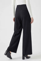 Victoria | Tailored High-Waisted Black Trousers with Comfort Fit - Lumina