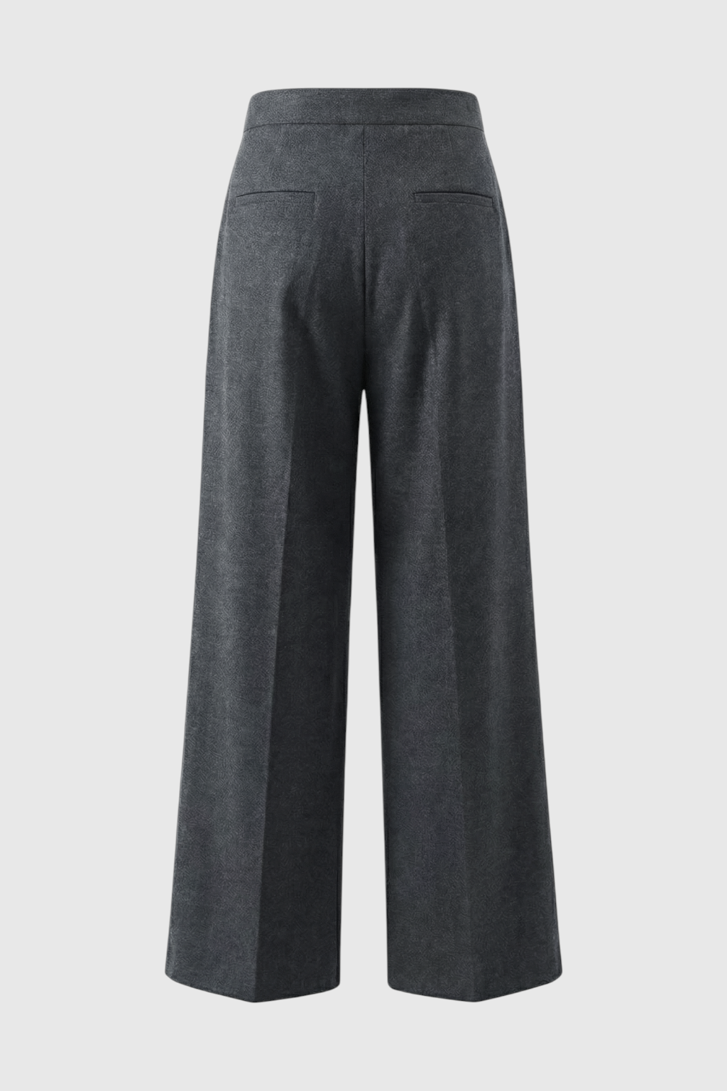 Victoria | Tailored High-Waisted Gray Trousers with Elegant Draping - Lumina