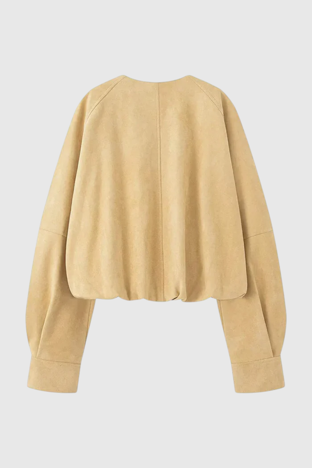 Victoria | Timeless Khaki Jacket with O-Neck Design - Lumina