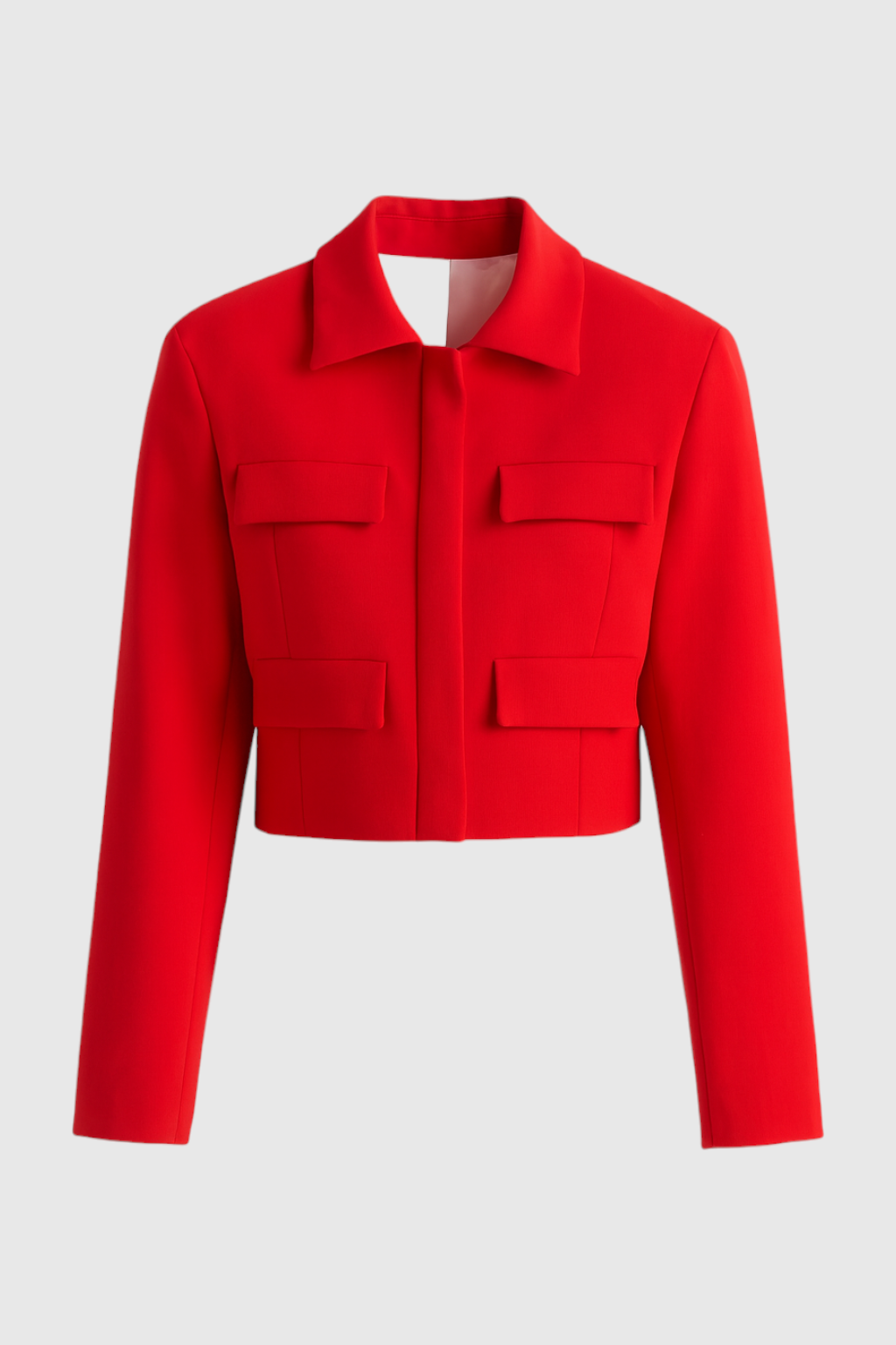Victoria | Trendy Cropped Button Jacket with Flattering Fit - Lumina