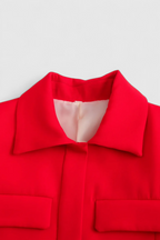 Victoria | Trendy Cropped Button Jacket with Flattering Fit - Lumina