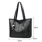 Victoria | Vintage-Inspired Spacious Tote Bag with Keychain Accent - Lumina