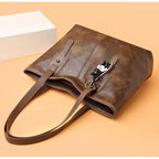 Victoria | Vintage-Inspired Spacious Tote Bag with Keychain Accent - Lumina