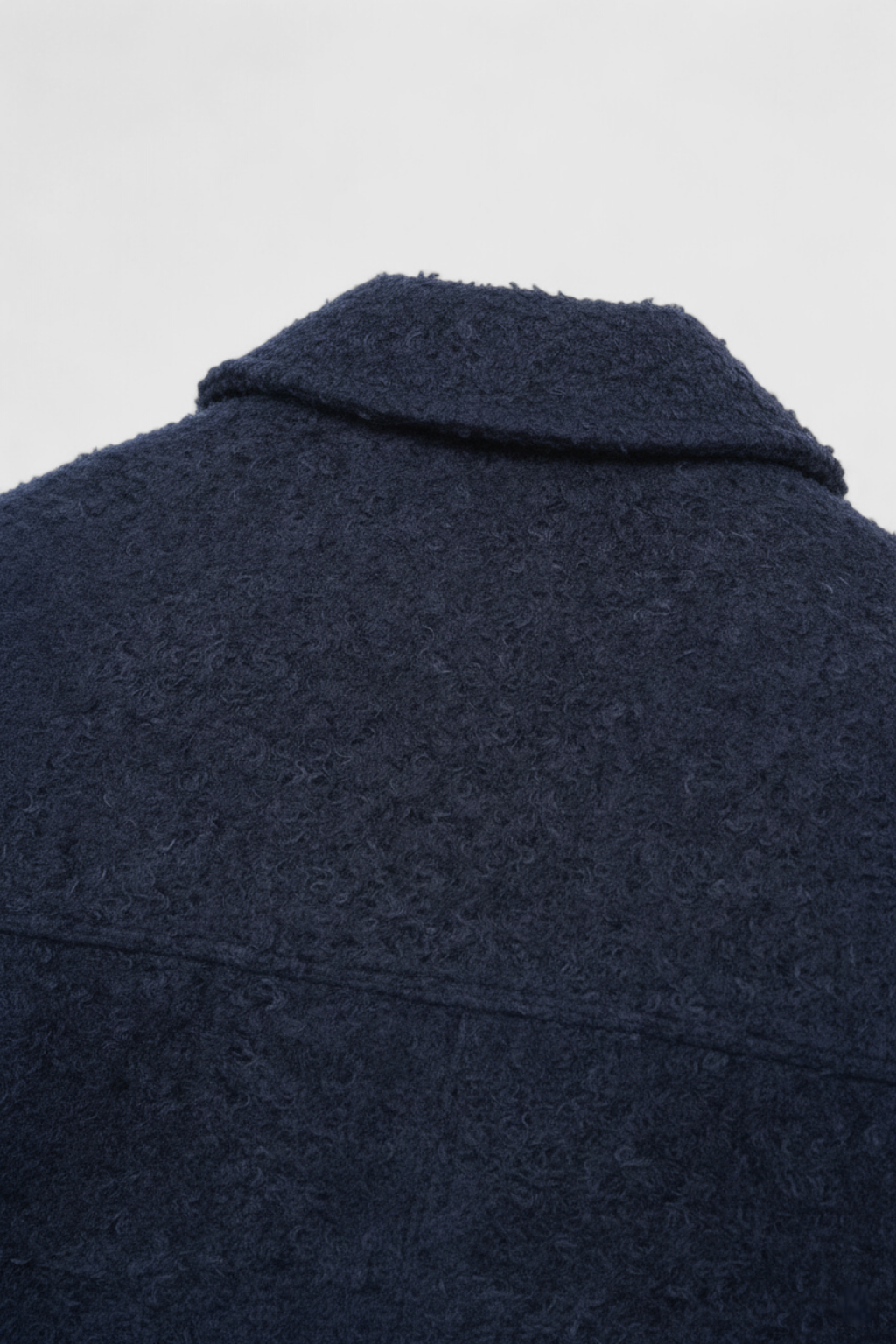 Victoria | Vintage Navy Zip Jacket with Classic Lapel - Lumina